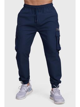 FUAARK - Dark Navy Script Regular Fit Sports and Gym Mens Cargo Joggers