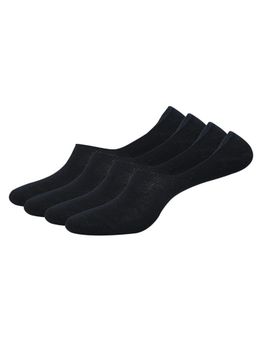 Balenzia - Men Loafer Socks Anti Slip Silicone - Black (Pack of 4)
