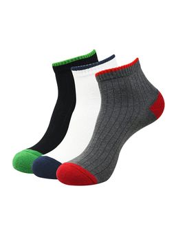 Balenzia - Men Cushioned High Ankle Sports Socks - Multi-Color (Pack of 3)