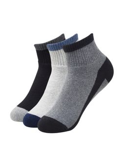 Balenzia - Men Patterned Ankle Sports Socks - Multi-Color (Pack of 3)