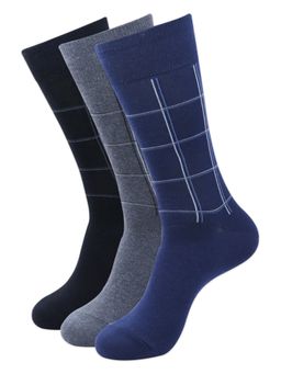 Balenzia - Men Assorted Calf-Length Socks - Multi-Color (Pack of 3)