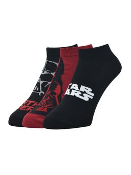 Balenzia - Men Assorted Star Wars Ankle Length Cotton Socks - Multi-Color (Pack of 3)