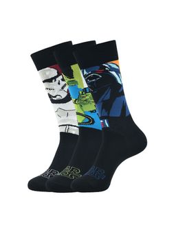 Balenzia - Men Assorted Star Wars Calf-Length Socks - Multi-Color (Pack of 3)