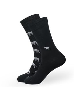 Balenzia - Men WWF - India Formal Crew Socks - Black (Pack of 2)