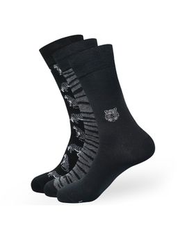 Balenzia - Men WWF - India Formal Crew Socks - Black (Pack of 3)