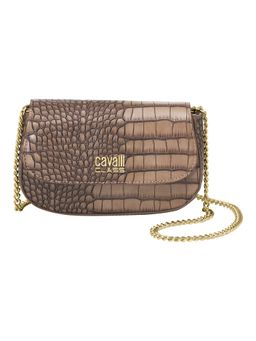 Cavalli Class - Mikey Synthetic Leather Brown Sling Bag