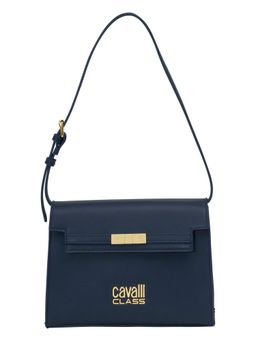 Cavalli Class - Manuela Synthetic Leather Navy Blue Shoulder Bag