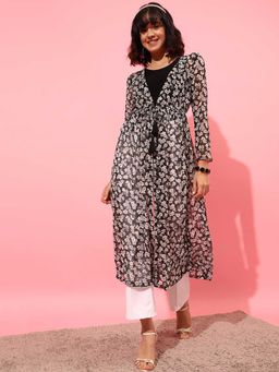 STREET 9 - Printed Shrug Black