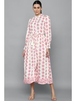 Allen Solly - Women White Print Casual Dress