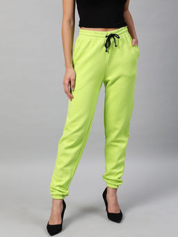 STREET 9 - Green Tapered Fit Mid Waist Jogger