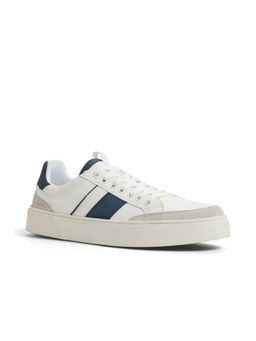 Aldo - Men White Round Toe Lace-Up Sneakers