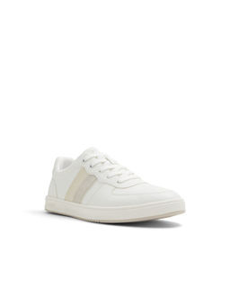 Aldo - Men White Round Toe Lace-Up Sneakers