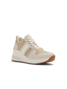 Aldo - Women Beige Round Toe Sneakers