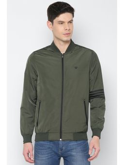 Allen Solly - Men Olive Solid Full Sleeves Jacket