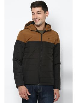 Allen Solly - Men Black and Brown Colorblock Full Sleeves Jacket