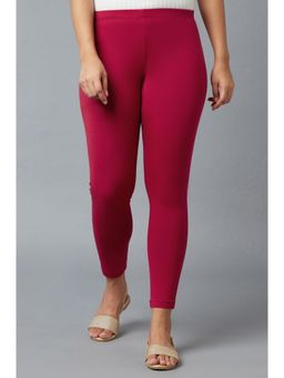 Elleven - Maroon Cotton Lycra Tights For Women