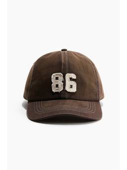 H&M - Men Brown Appliqued Cap