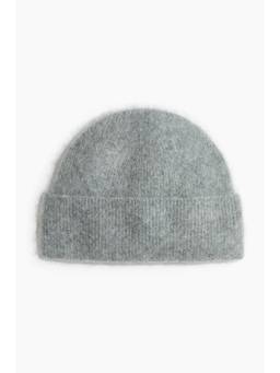 H&M - Women Grey Rib-Knit Wool Beanie