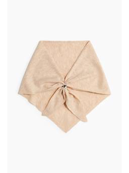 H&M - Women Beige Metal-detail knitted scarf