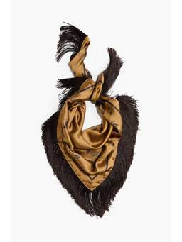 H&M - Women Mustard Fringed satin scarf