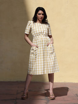 CUSTARD - Chequer Plaid Dress