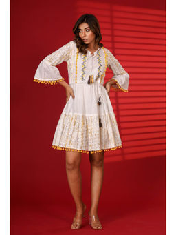 CUSTARD - White And Yellow Dress