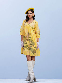 CUSTARD - Lemon Embroidered Dress
