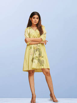 CUSTARD - Mint Embroidered Dress
