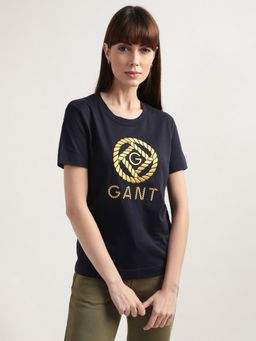 GANT - Women Navy Blue Relaxed T-Shirt