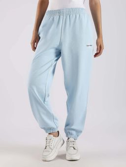 Calvin Klein - Blue Regular Fit Solid Mid Rise Joggers