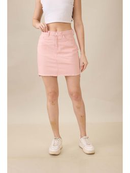 STORMY JEANS - Pink Cotton Candy Cutoff Skirt