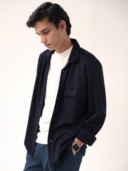 Andamen - Midnight Navy Overshirt Regular Fit