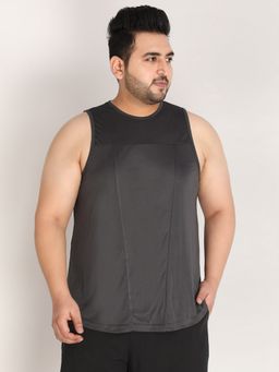 CHKOKKO - Men Cotton Gym Tank Tops Sleeveless Sports Vest In Grey