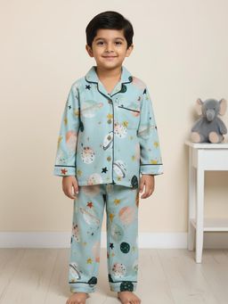 Cocoon Care - Blue Muslin Shirt with Pyjama