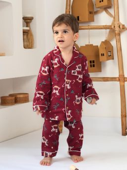 Cocoon Care - Red Muslin Shirt with Pyjama