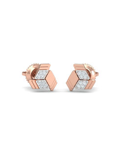 KuberBox - Ramy Rhombus Earrings 18K Gold