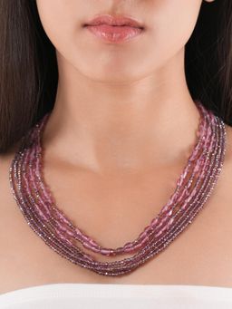 House of D'oro - Women Pink Fiona Handcrafted Layered Necklace