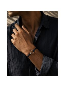 Suhani Pittie - Minimalist Silver Cord Blue Rakhi