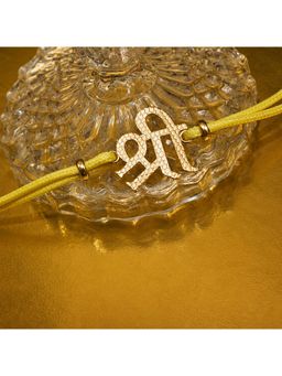 Suhani Pittie - Gold Shri Yellow Cord Rakhi