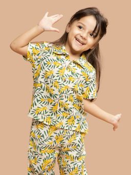 Kids of Greendeer - Nature Print Half Sleeve Shirt