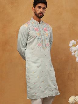 Jompers - Silk Blend Embroidered Kurta