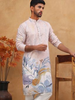Jompers - Floral Print Cotton Blend Kurta