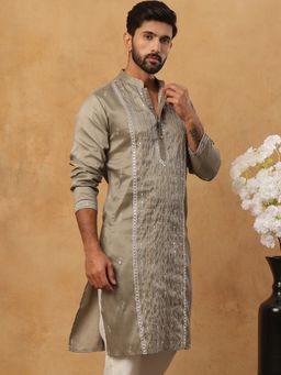 Jompers - Luxury Silk Blend Beige Kurta