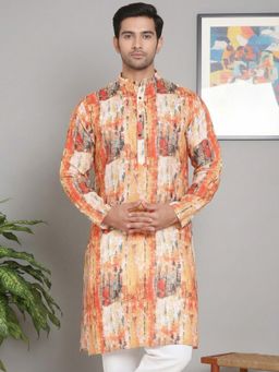 Jompers - Men's Printed Pure Cotton Kurta