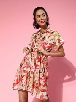 AAREIN - Women Multi-Color Floral A-Line Mini Dress