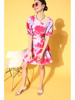 AAREIN - Women Multi-Color Abstract A-Line Mini Dress