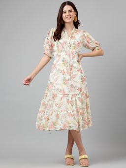 Latin Quarters - Women Multi-Color Floral Regular Midi Dress
