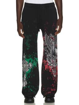 Affliction - X Fuerza Regida Men's Crystal Logo Fleece Sweatpants Multi-Color