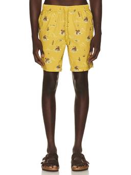 Brixton - Lone Star Men's Stretch Hybrid Poplin Shorts Yellow