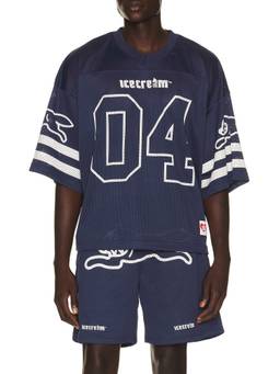 ICECREAM - Slushie Men's Graphic Logo Mesh Jersey T-Shirt Navy Blue